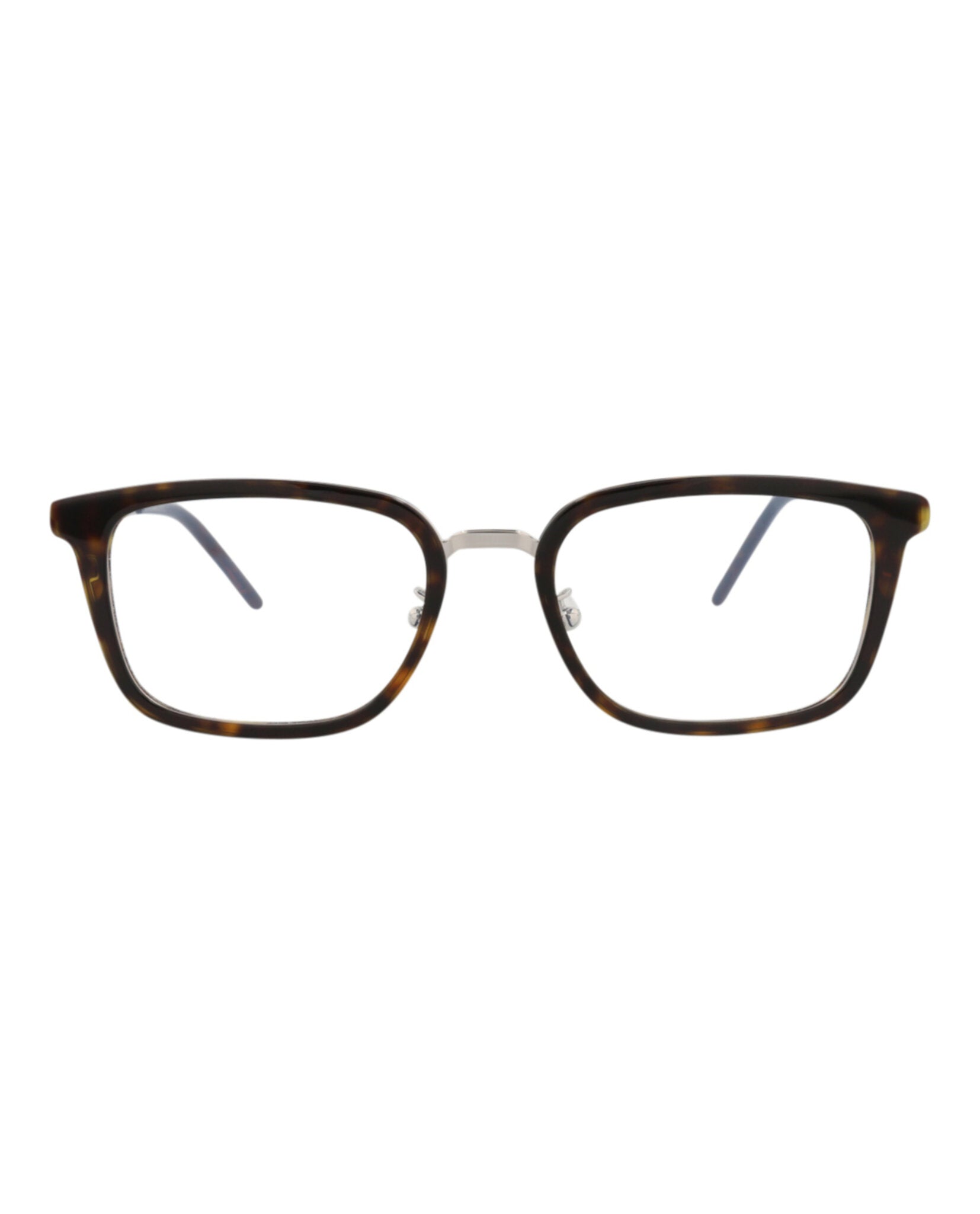 Saint Laurent Saint Laurent Unisex Square/Rectangle Silver Silver Transparent Fashion Designer Eyewear