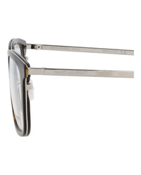 Saint Laurent Saint Laurent Unisex Square/Rectangle Silver Silver Transparent Fashion Designer Eyewear
