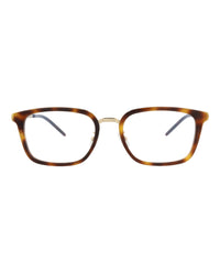Saint Laurent Saint Laurent Unisex Square/Rectangle Gold Gold Transparent Fashion Designer Eyewear