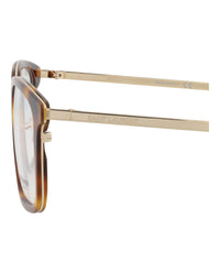 Saint Laurent Saint Laurent Unisex Square/Rectangle Gold Gold Transparent Fashion Designer Eyewear