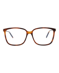 Saint Laurent Saint Laurent Womens Round/Oval Havana Havana Transparent Fashion Designer Eyewear