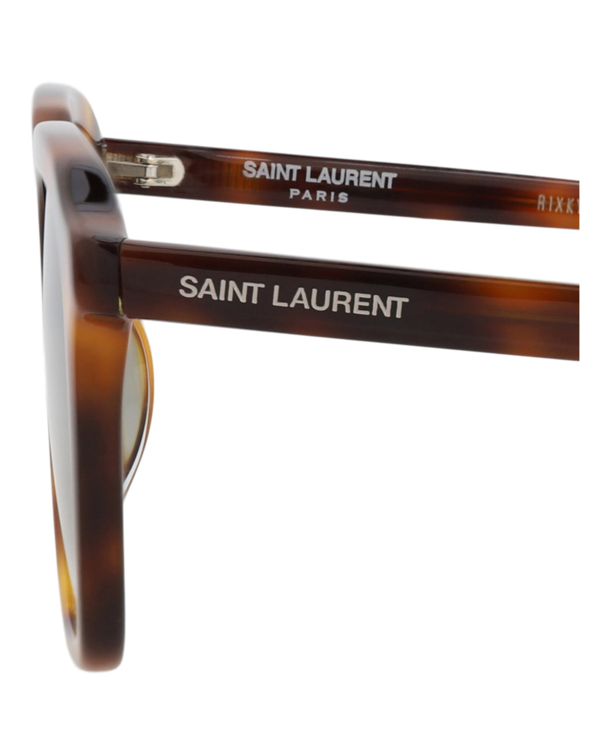 Saint Laurent Unisex Square/Rectangle Havana Havana Green Fashion Designer Eyewear