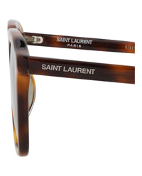 Saint Laurent Unisex Square/Rectangle Havana Havana Green Fashion Designer Eyewear