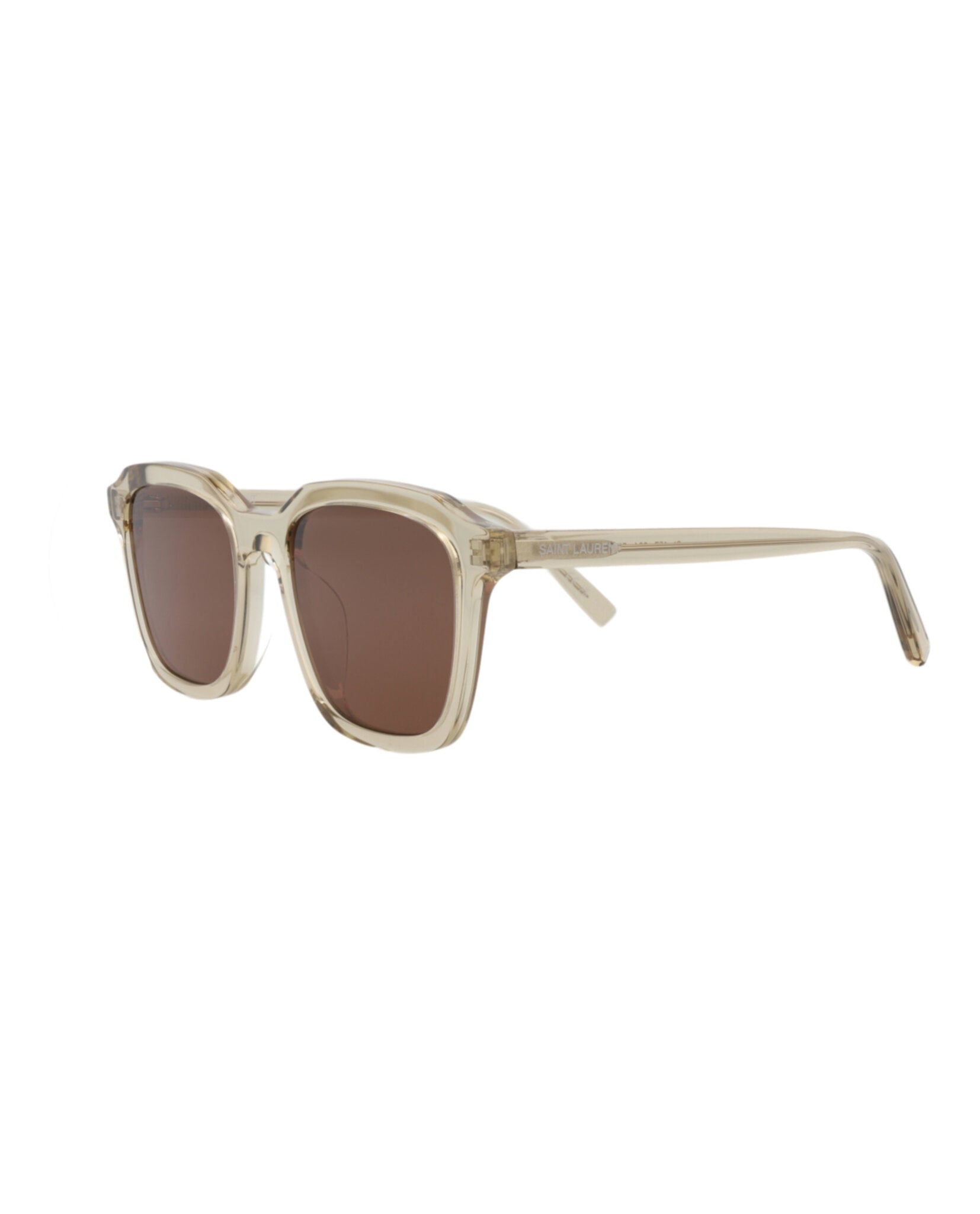Saint Laurent Saint Laurent Unisex Square/Rectangle Yellow Yellow Brown Fashion Designer Eyewear