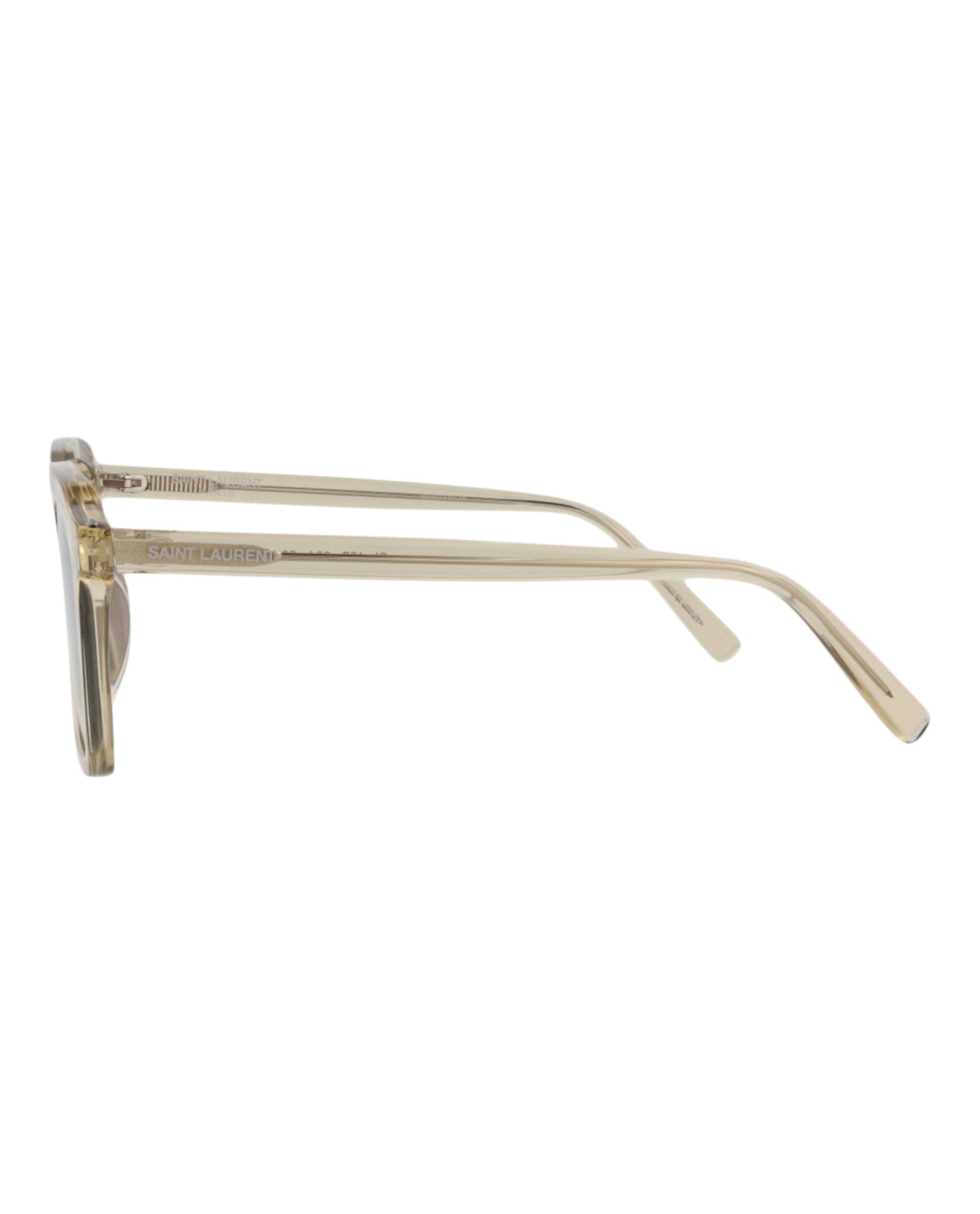 Saint Laurent Saint Laurent Unisex Square/Rectangle Yellow Yellow Brown Fashion Designer Eyewear