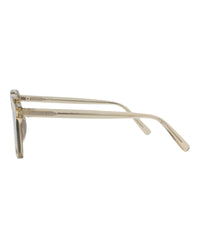 Saint Laurent Saint Laurent Unisex Square/Rectangle Yellow Yellow Brown Fashion Designer Eyewear