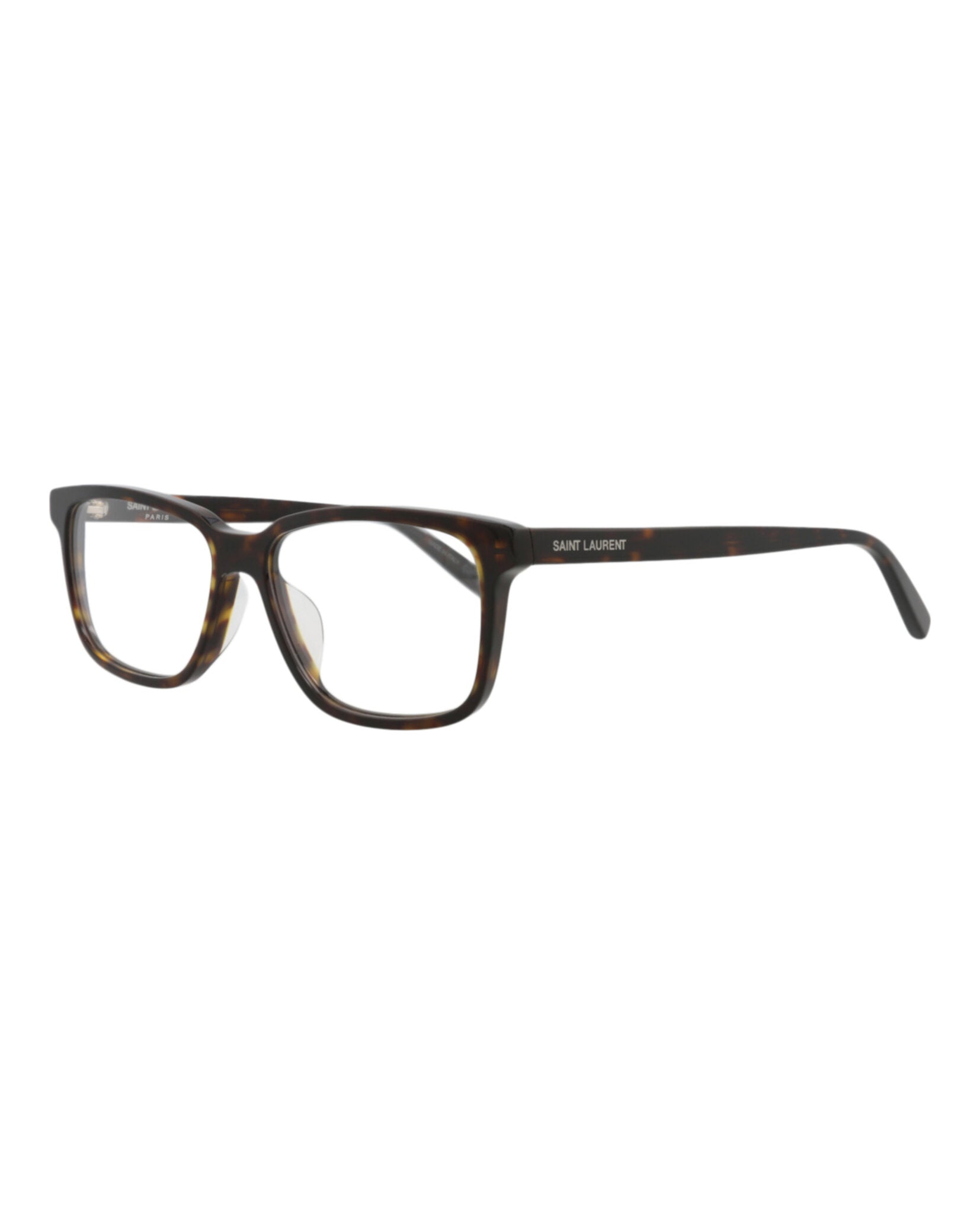 Saint Laurent Saint Laurent Mens Square/Rectangle Havana Havana Transparent Fashion Designer Eyewear