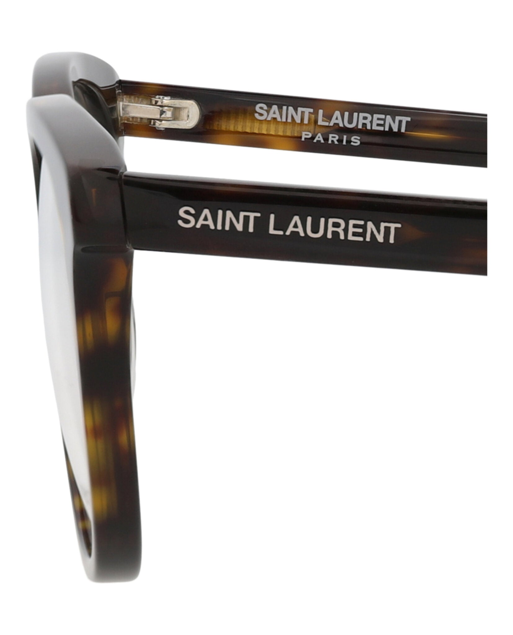 Saint Laurent Saint Laurent Mens Round/Oval Havana Havana Transparent Fashion Designer Eyewear