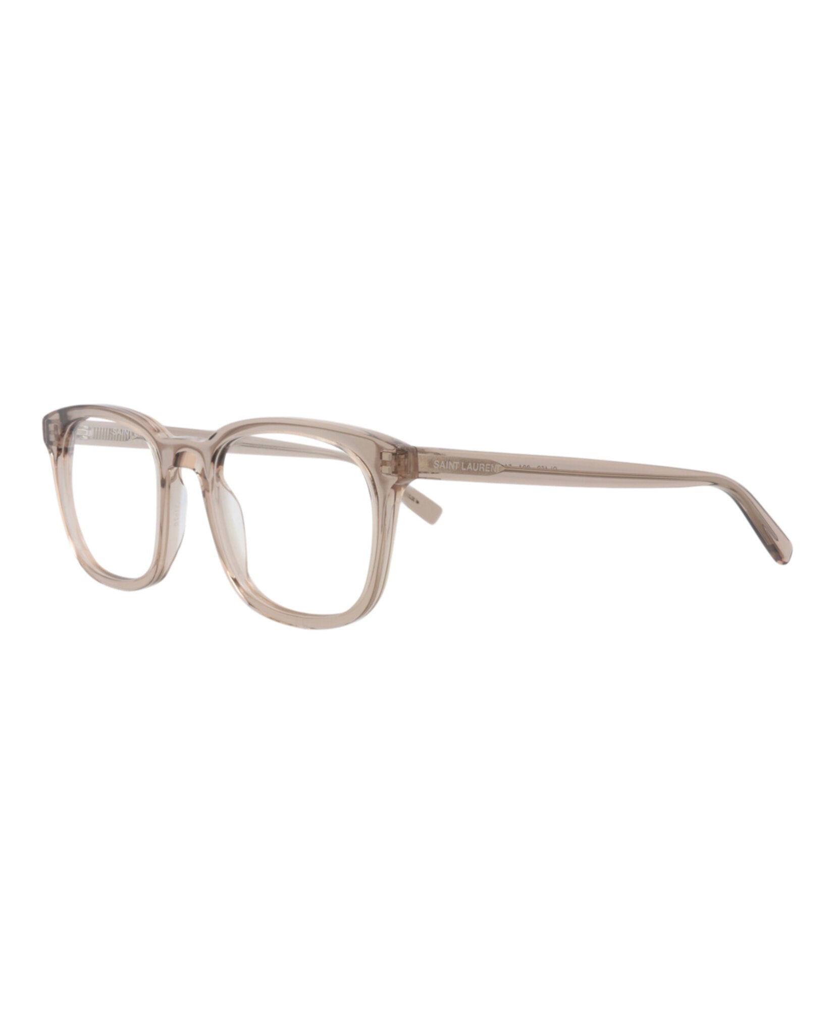 Saint Laurent Mens Round/Oval Brown Brown Transparent Fashion Designer Eyewear