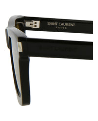 Saint Laurent Womens Square/Rectangle Black Fashion Designer Eyewear