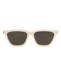 Saint Laurent Womens Cat Eye Ivory Ivory Grey Fashion Designer Eyewear