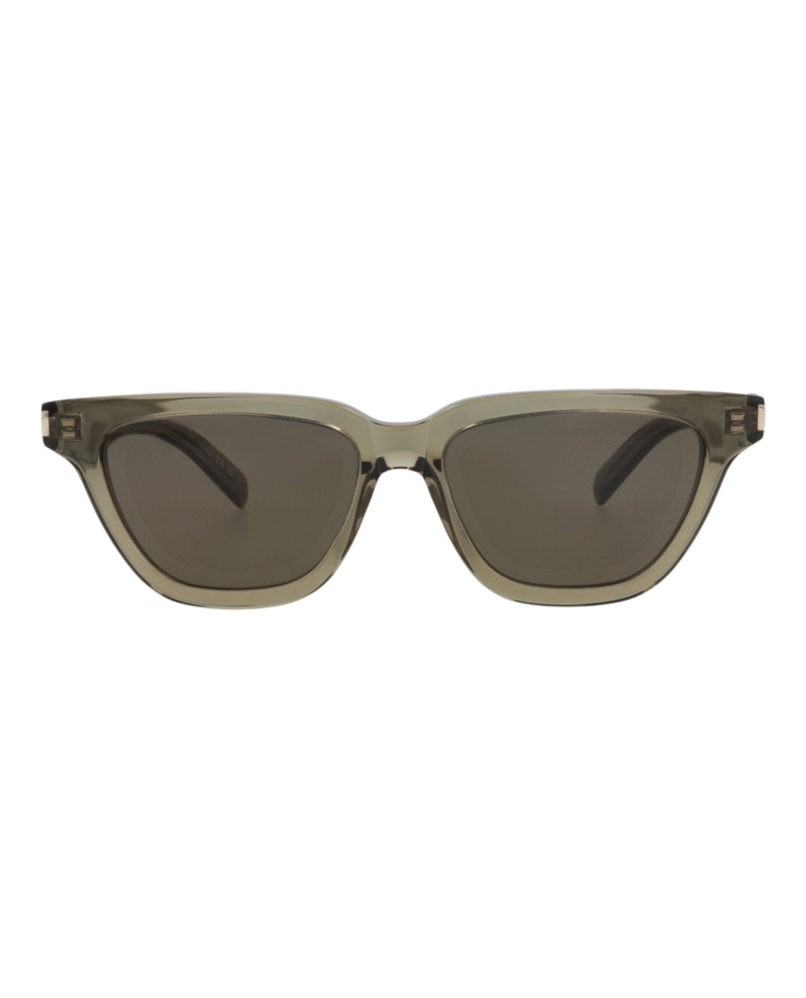 Saint Laurent Womens Cat Eye Brown Brown Grey Fashion Designer Eyewear
