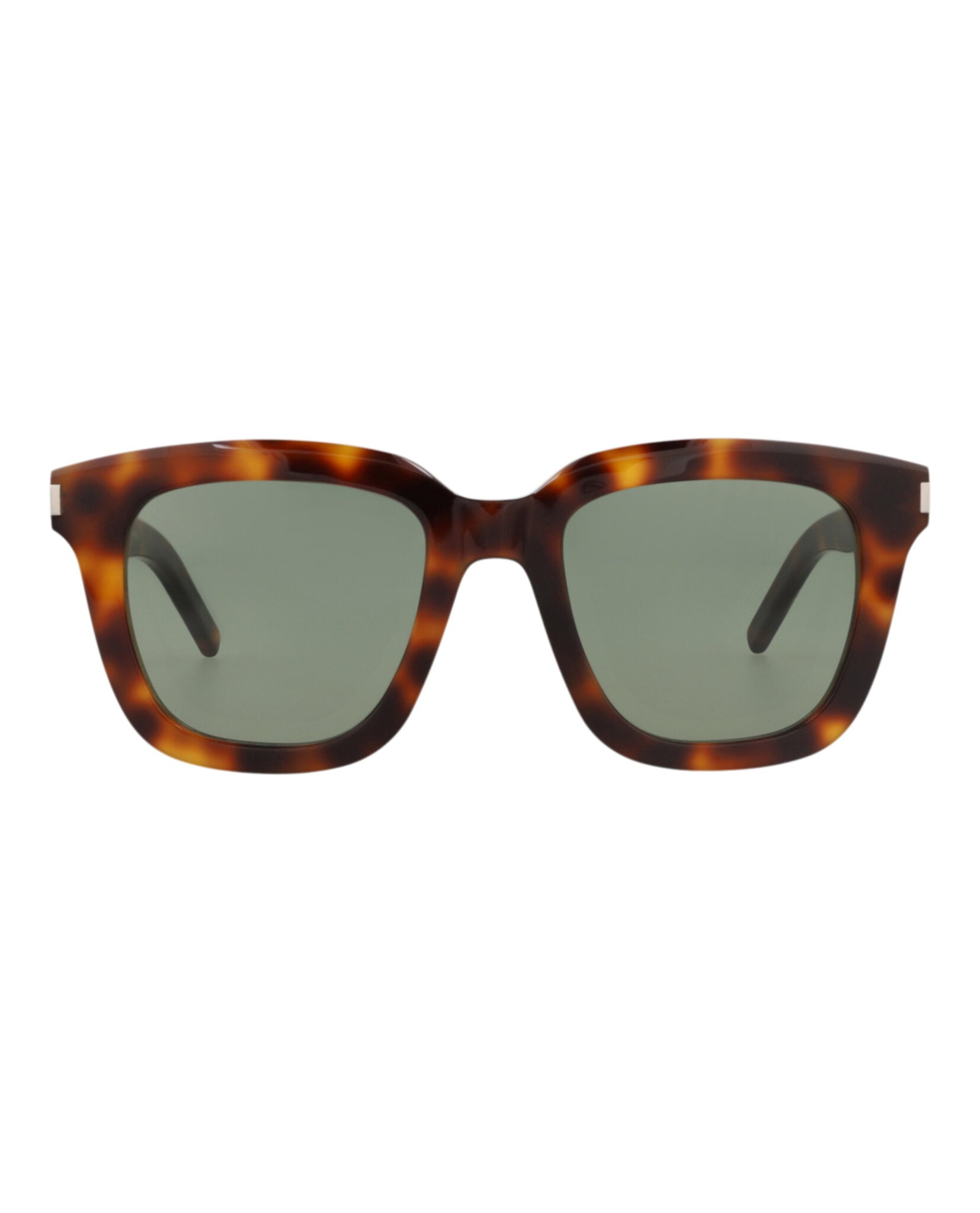 Saint Laurent Womens Square/Rectangle Havana Havana Green Fashion Designer Eyewear