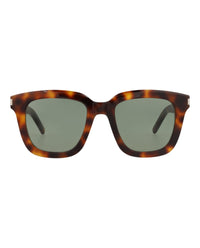 Saint Laurent Womens Square/Rectangle Havana Havana Green Fashion Designer Eyewear