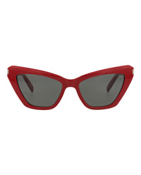 Saint Laurent Saint Laurent Womens Cat Eye Red Red Grey Fashion Designer Eyewear