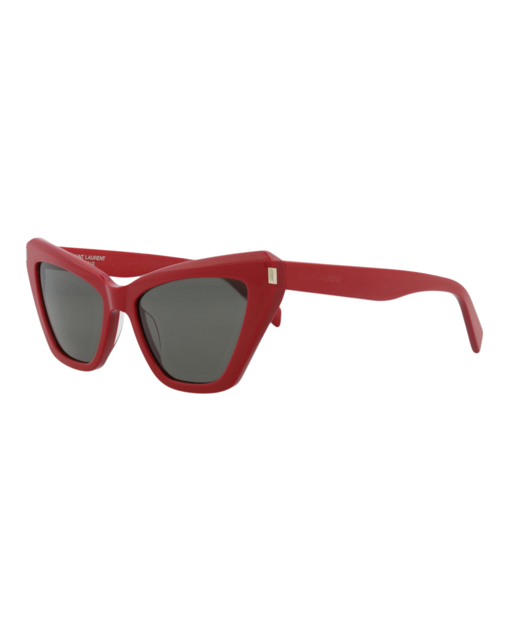 Saint Laurent Saint Laurent Womens Cat Eye Red Red Grey Fashion Designer Eyewear