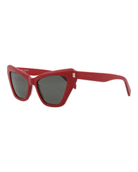 Saint Laurent Saint Laurent Womens Cat Eye Red Red Grey Fashion Designer Eyewear