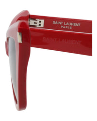 Saint Laurent Saint Laurent Womens Cat Eye Red Red Grey Fashion Designer Eyewear