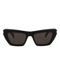 Saint Laurent Saint Laurent Womens Square/Rectangle Black Black Black Fashion Designer Eyewear