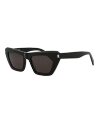 Saint Laurent Saint Laurent Womens Square/Rectangle Black Black Black Fashion Designer Eyewear