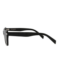 Saint Laurent Saint Laurent Womens Square/Rectangle Black Black Black Fashion Designer Eyewear