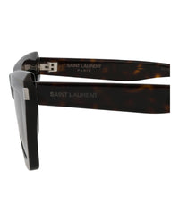 Saint Laurent Womens Square/Rectangle Havana Havana Grey Fashion Designer Eyewear
