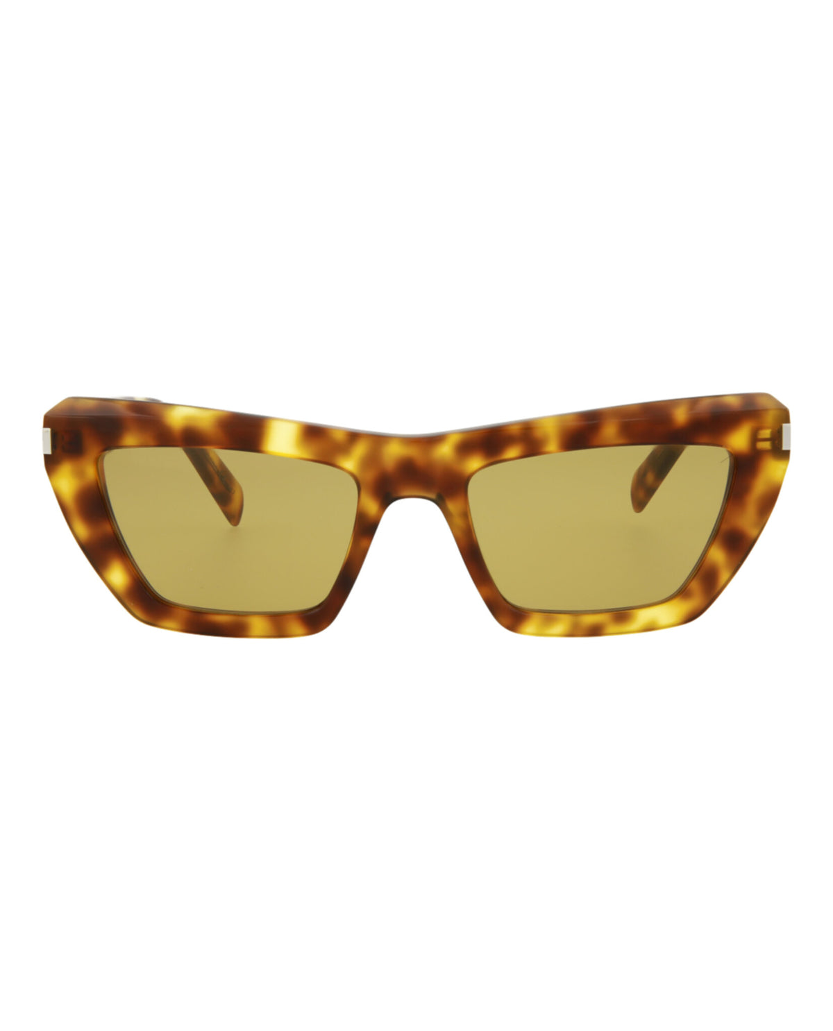 Saint Laurent Womens Square/Rectangle Havana Havana Yellow Fashion Designer Eyewear