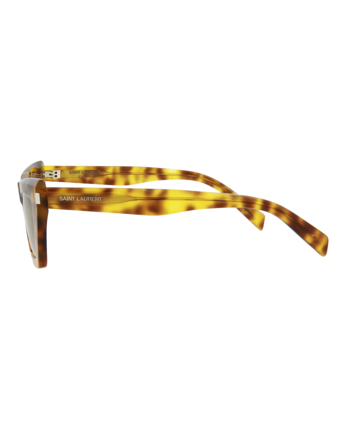 Saint Laurent Womens Square/Rectangle Havana Havana Yellow Fashion Designer Eyewear