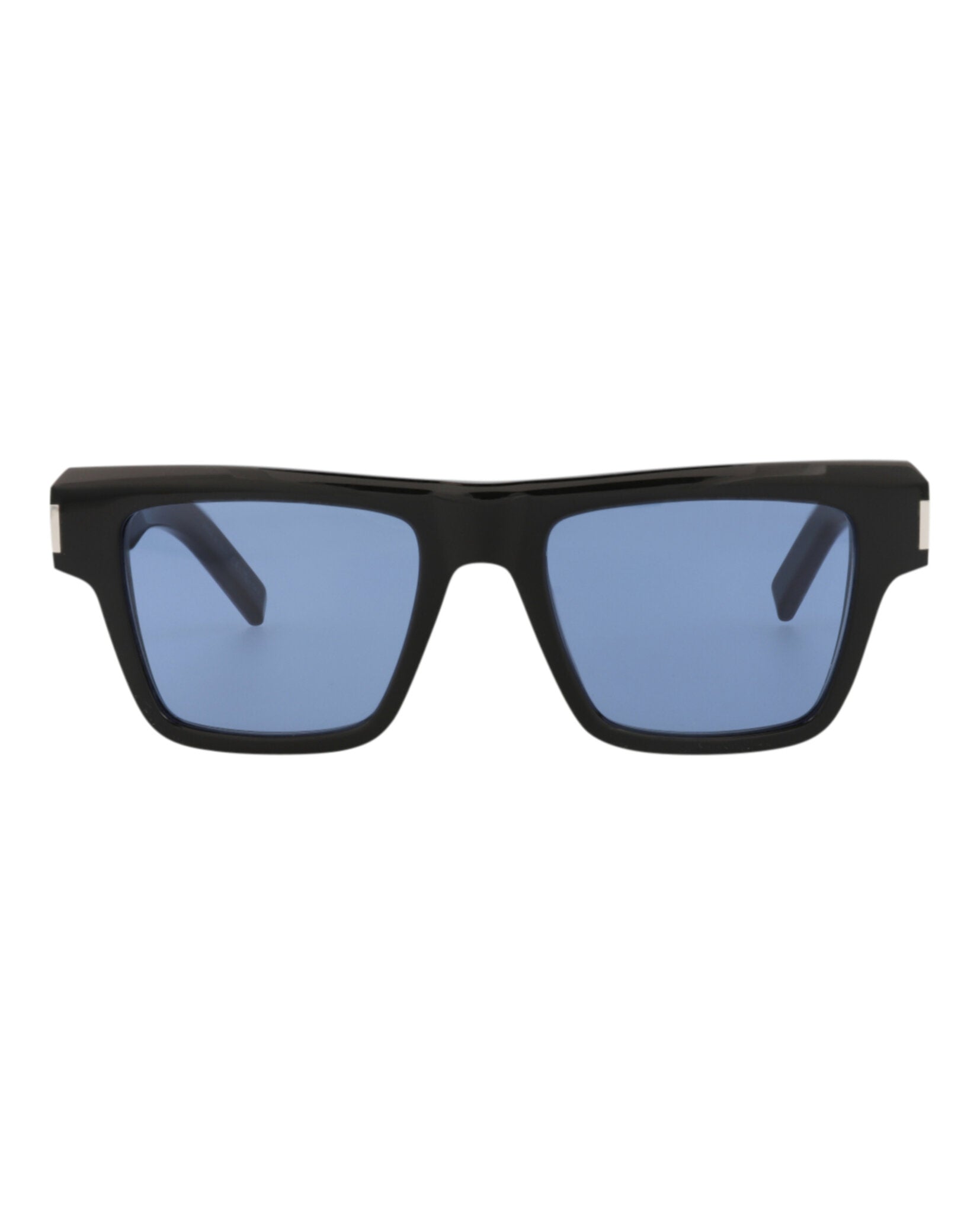 Saint Laurent Saint Laurent Mens Square/Rectangle Black Black Blue Fashion Designer Eyewear
