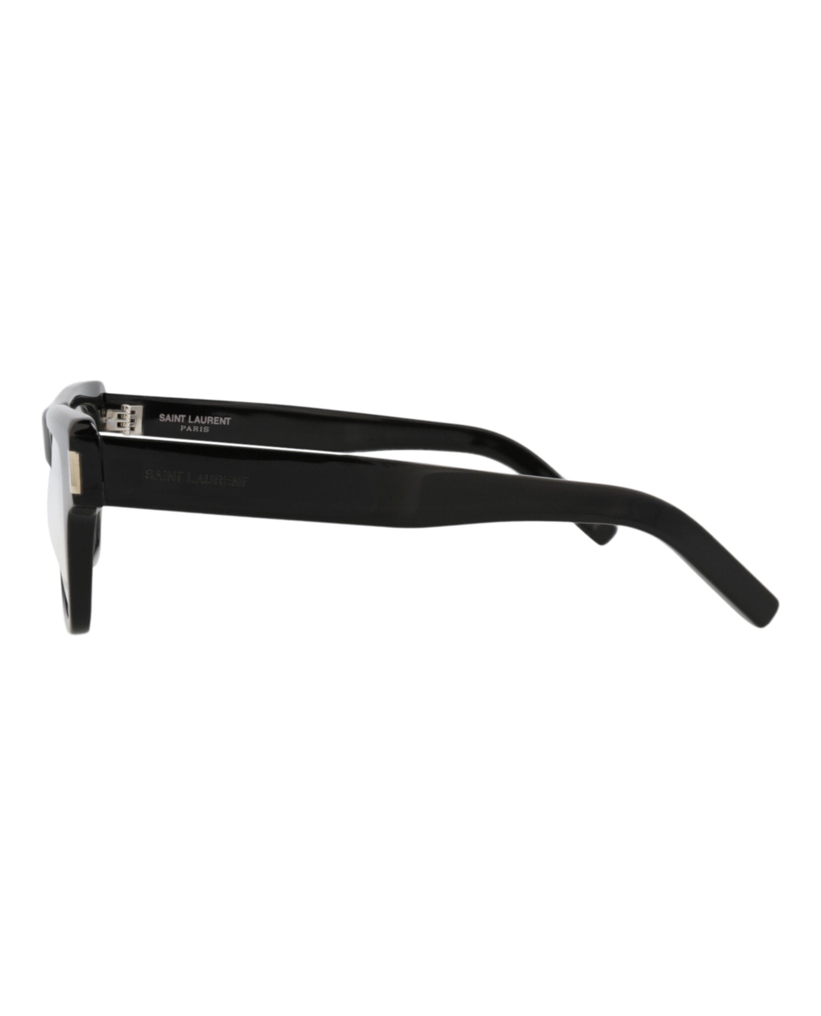 Saint Laurent Saint Laurent Mens Square/Rectangle Black Black Transparent Fashion Designer Eyewear