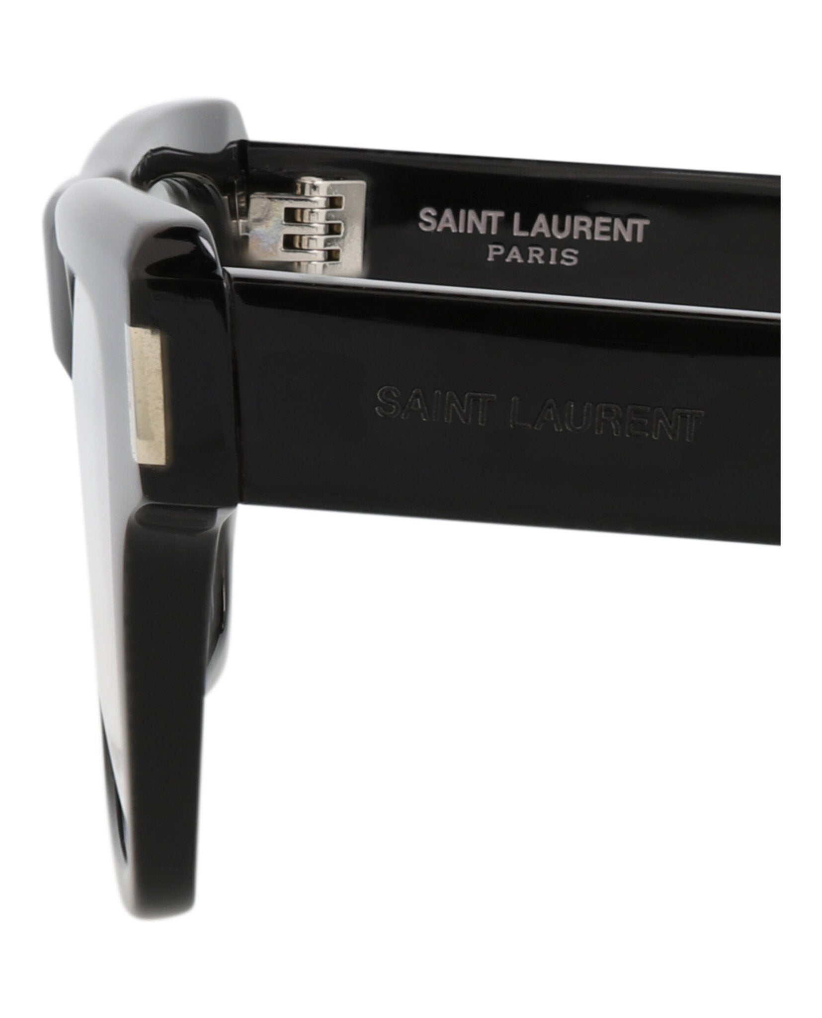 Saint Laurent Saint Laurent Mens Square/Rectangle Black Black Transparent Fashion Designer Eyewear