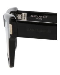Saint Laurent Saint Laurent Mens Square/Rectangle Black Black Transparent Fashion Designer Eyewear