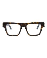 Saint Laurent Mens Square/Rectangle Havana Havana Transparent Fashion Designer Eyewear