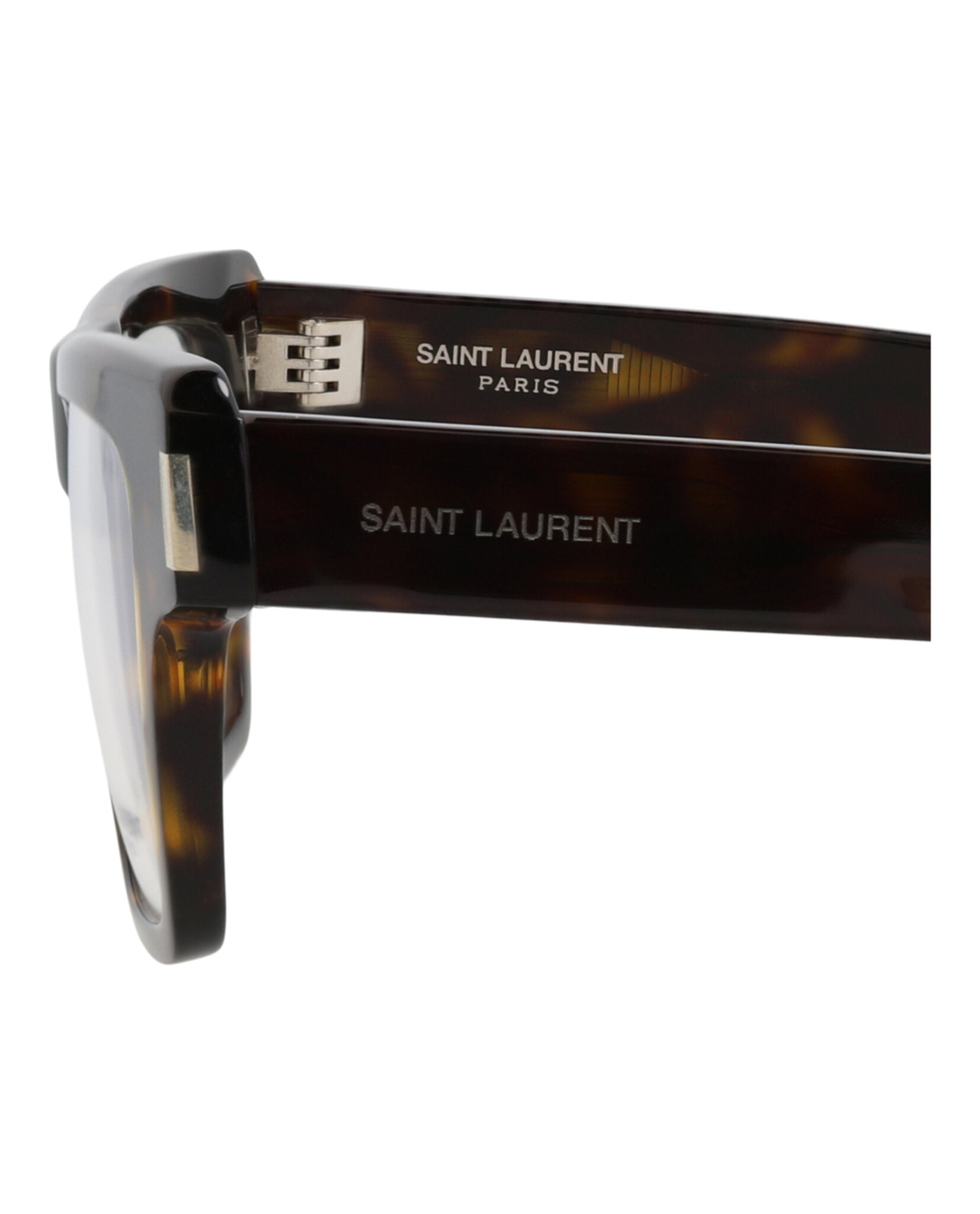 Saint Laurent Mens Square/Rectangle Havana Havana Transparent Fashion Designer Eyewear
