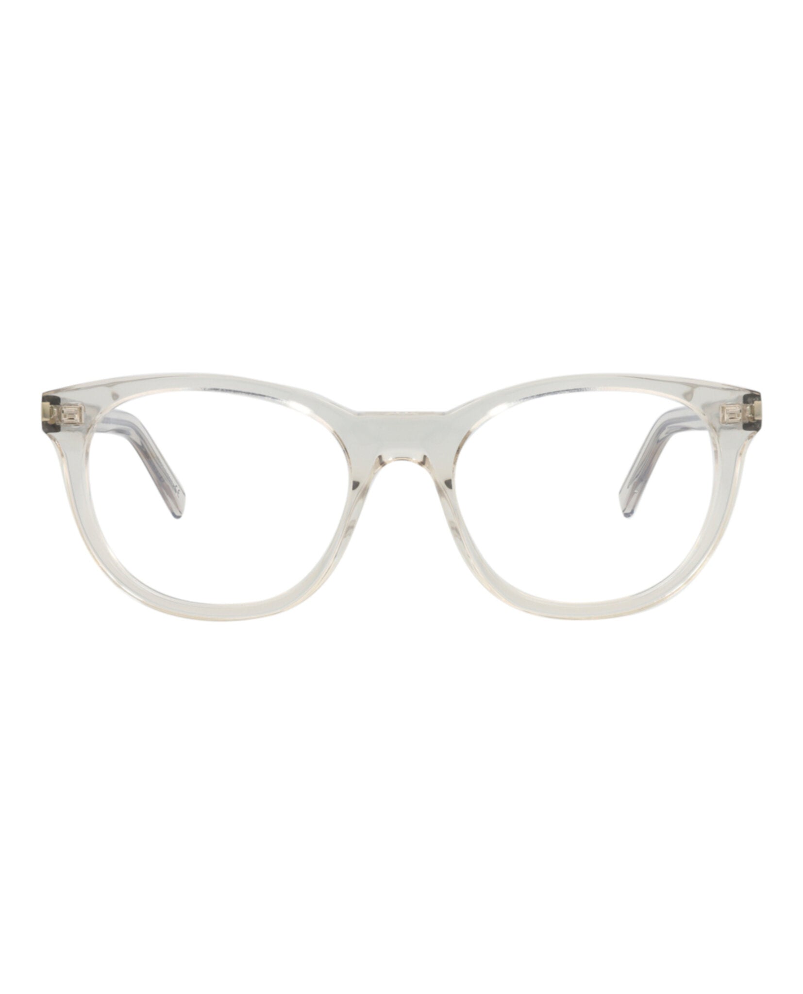 Saint Laurent Saint Laurent Womens Round/Oval Beige Beige Transparent Fashion Designer Eyewear
