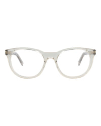 Saint Laurent Saint Laurent Womens Round/Oval Beige Beige Transparent Fashion Designer Eyewear