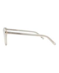 Saint Laurent Saint Laurent Womens Round/Oval Beige Beige Transparent Fashion Designer Eyewear