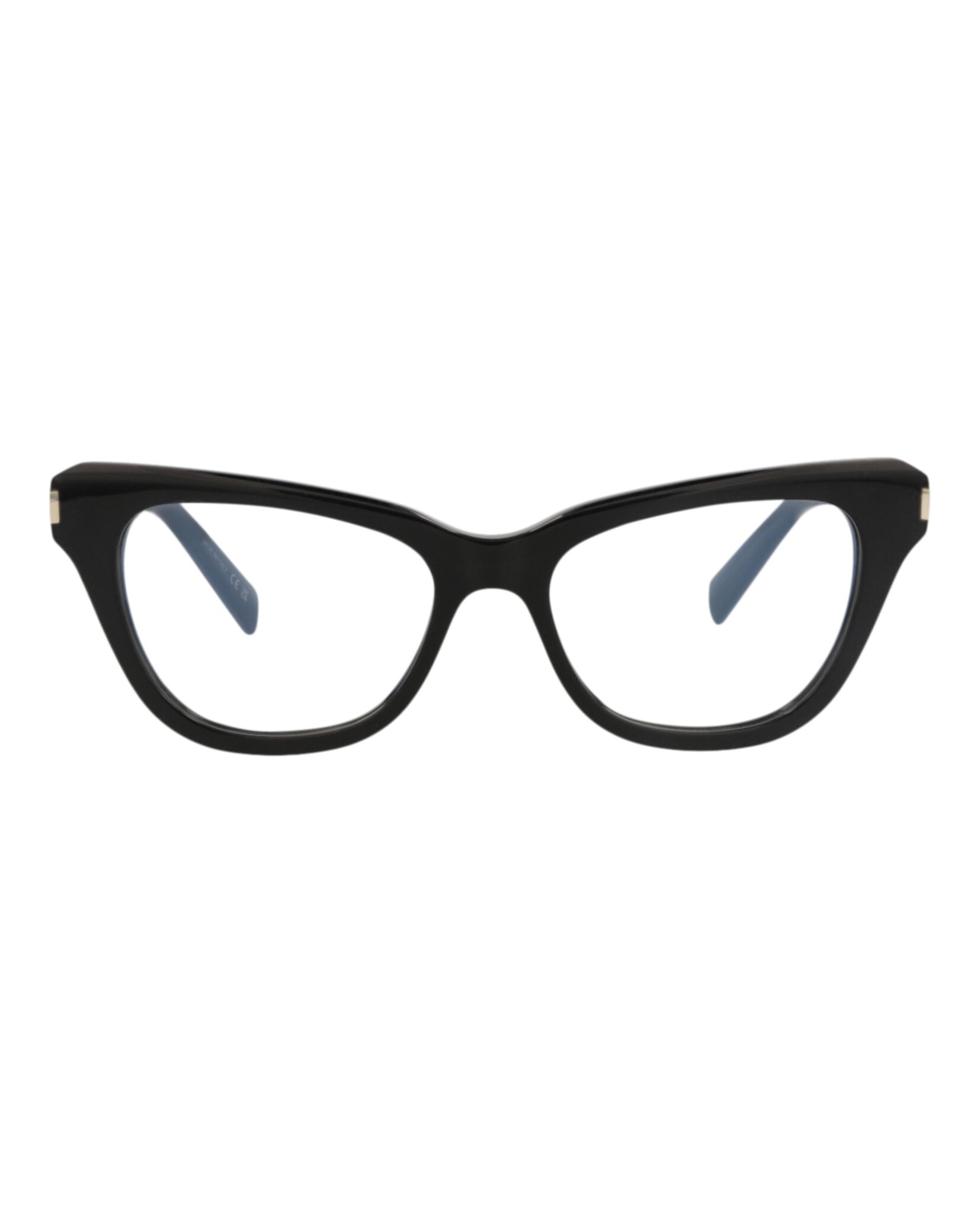 Saint Laurent Womens Cat Eye Black Black Transparent Fashion Designer Eyewear