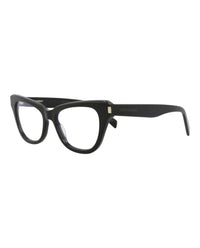 Saint Laurent Womens Cat Eye Black Black Transparent Fashion Designer Eyewear