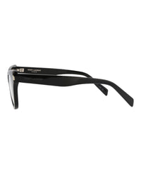 Saint Laurent Womens Cat Eye Black Black Transparent Fashion Designer Eyewear