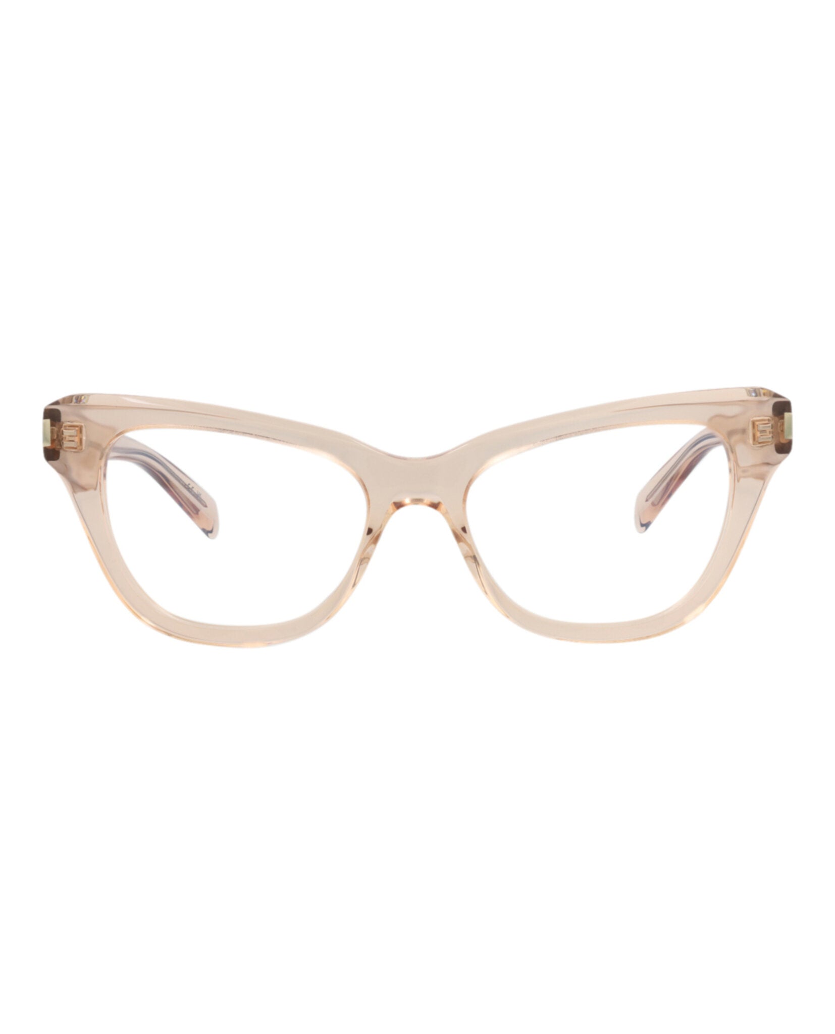 Saint Laurent Saint Laurent Womens Cat Eye Nude Nude Transparent Fashion Designer Eyewear