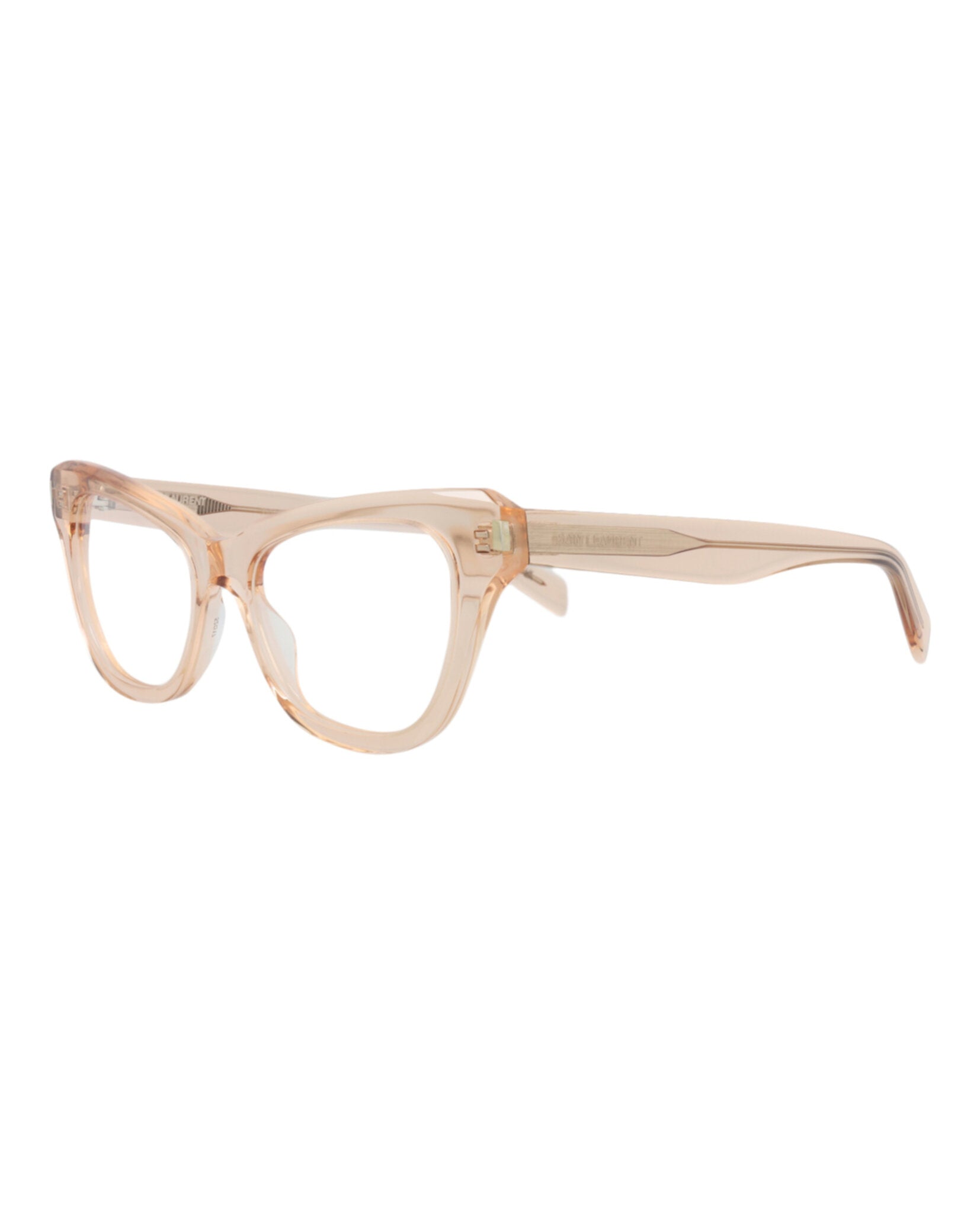 Saint Laurent Saint Laurent Womens Cat Eye Nude Nude Transparent Fashion Designer Eyewear