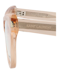 Saint Laurent Saint Laurent Womens Cat Eye Nude Nude Transparent Fashion Designer Eyewear