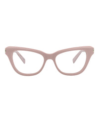 Saint Laurent Womens Cat Eye Pink Pink Transparent Fashion Designer Eyewear