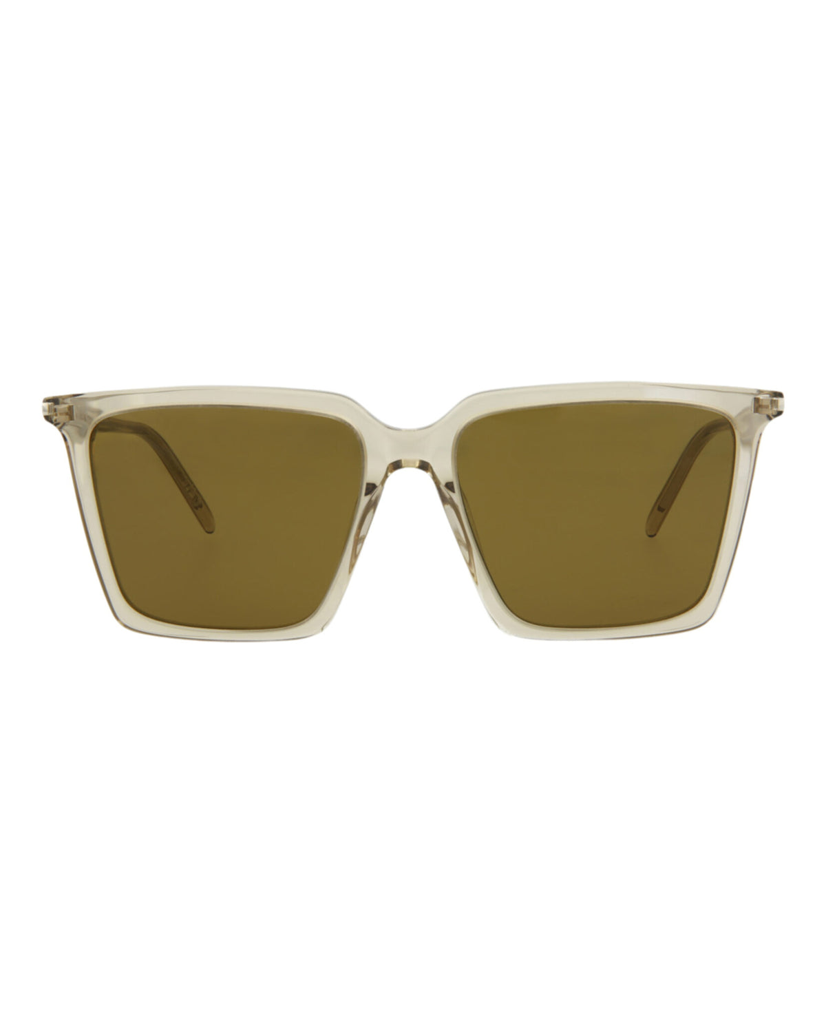 Saint Laurent Saint Laurent Womens Square/Rectangle Yellow Yellow Brown Fashion Designer Eyewear