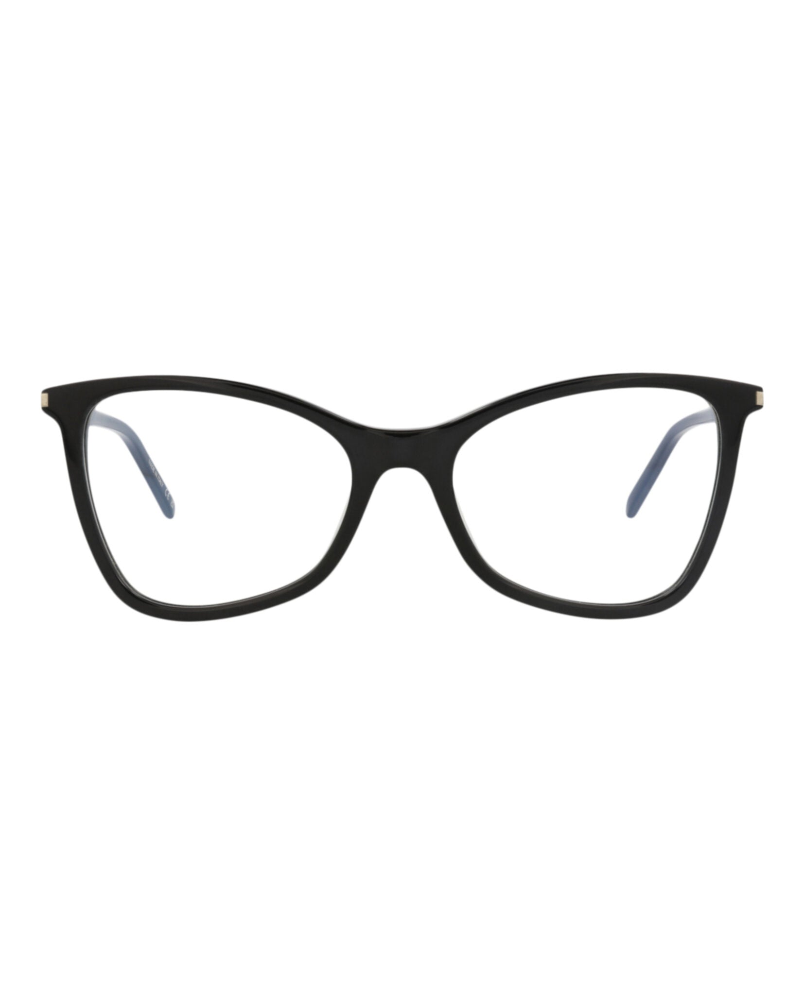 Saint Laurent Saint Laurent Womens Cat Eye Black Black Transparent Fashion Designer Eyewear