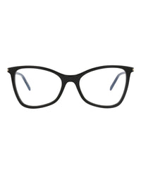 Saint Laurent Saint Laurent Womens Cat Eye Black Black Transparent Fashion Designer Eyewear