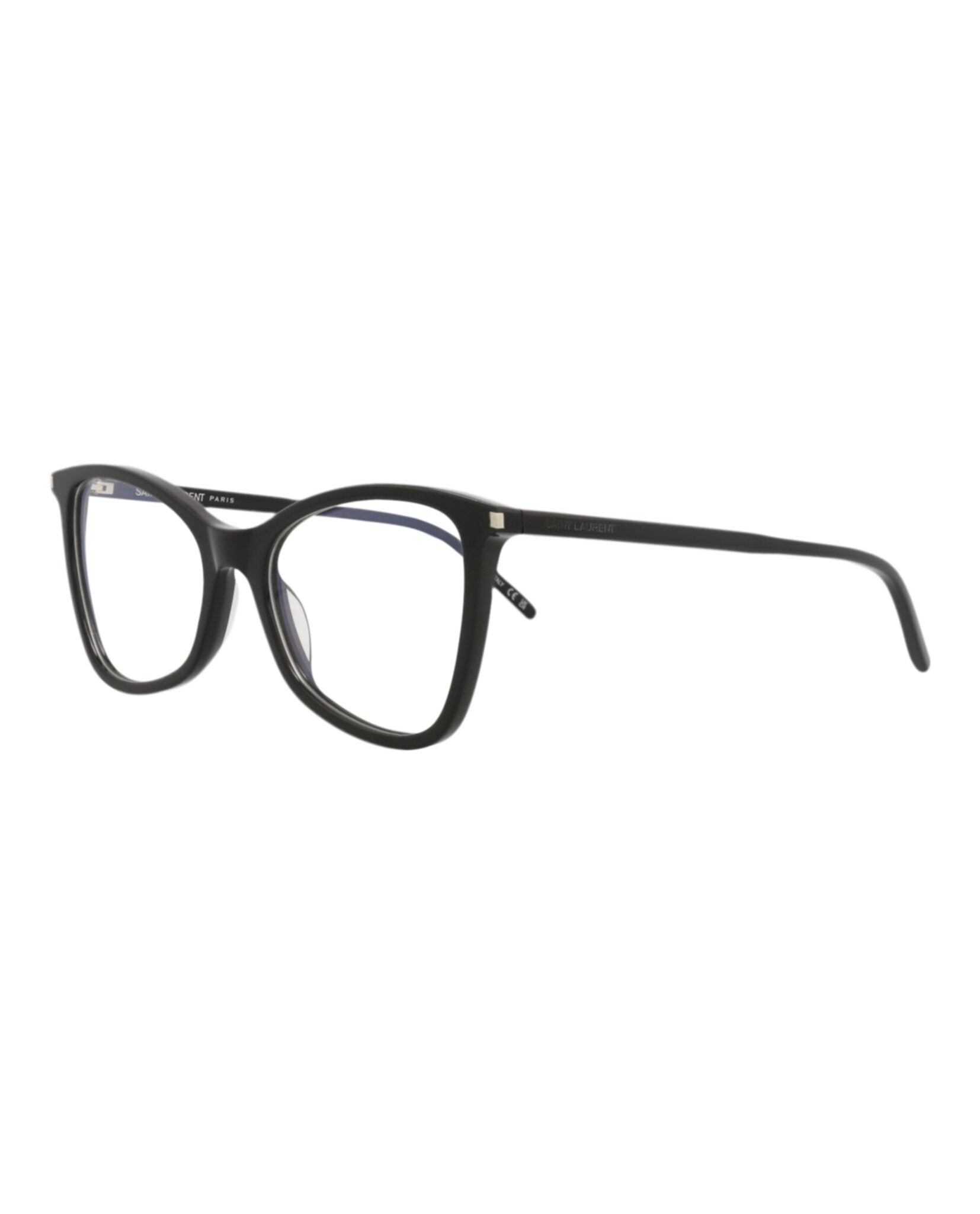Saint Laurent Saint Laurent Womens Cat Eye Black Black Transparent Fashion Designer Eyewear