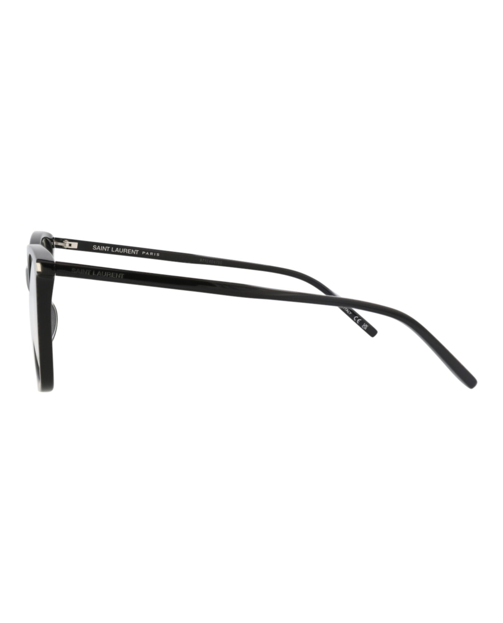 Saint Laurent Saint Laurent Womens Cat Eye Black Black Transparent Fashion Designer Eyewear