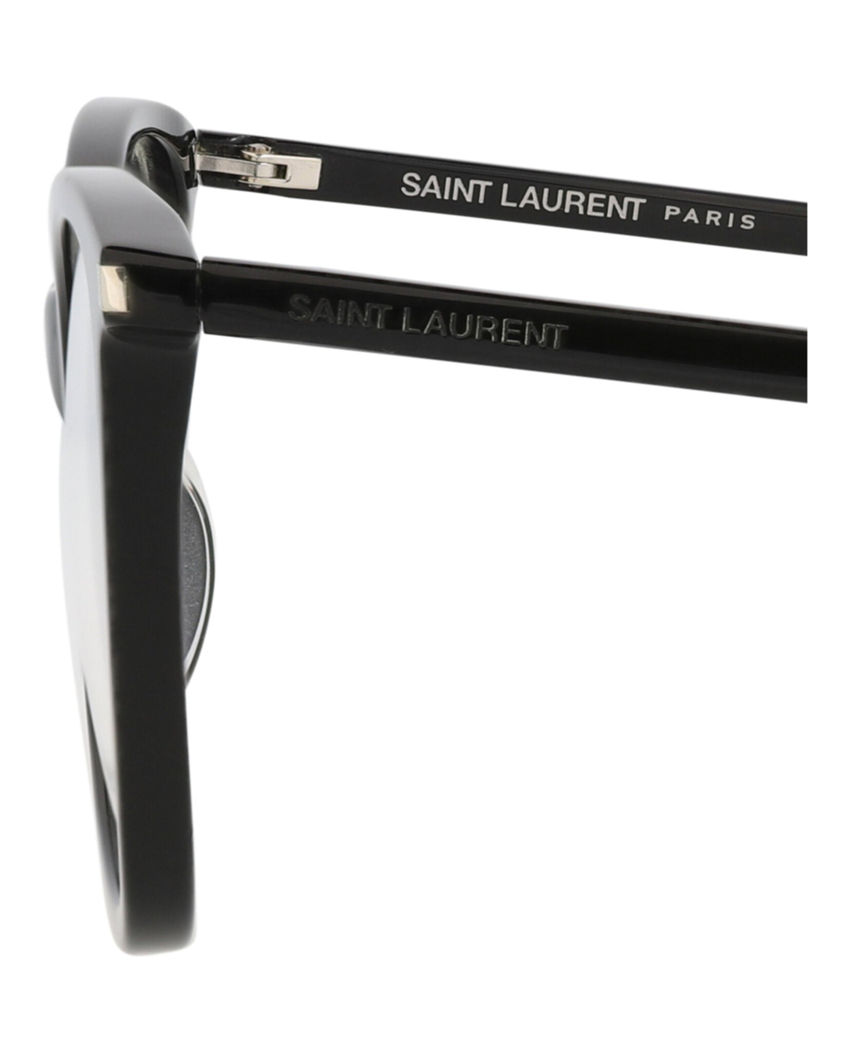 Saint Laurent Saint Laurent Womens Cat Eye Black Black Transparent Fashion Designer Eyewear